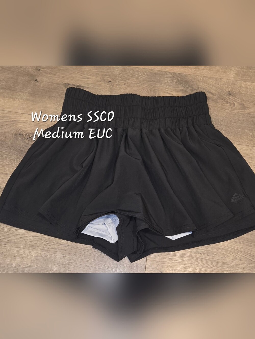 Women's Black Athletic Skort with Built-In Liner